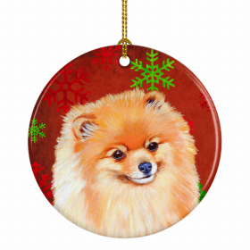 Pomeranian Christmas Snowflakes Ornament