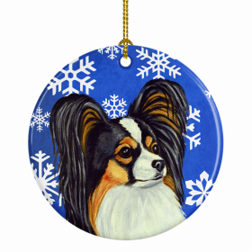 Papillon Winter Snowflakes Ornament