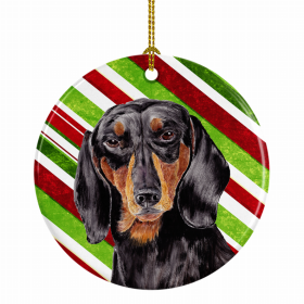 Dachshund #4 Christmas Candy Ceramic Ornament