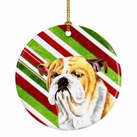 Bulldog - English Bulldog #2 Christmas Candy Ceramic Ornament