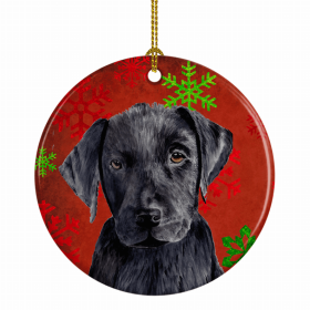 Labrador Retriever #2 Christmas Snowflakes Ornament