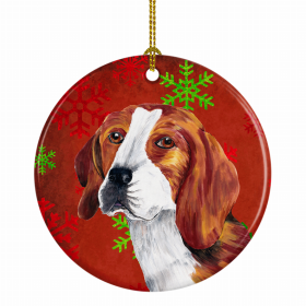 Beagle Christmas Snowflakes Ornament