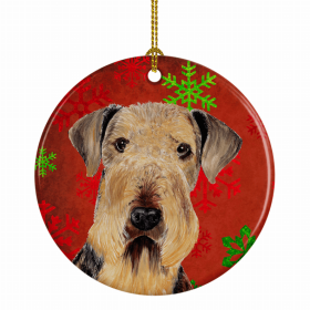 Airedale Terrier #2 Style # 1 Christmas Snowflake Ornament