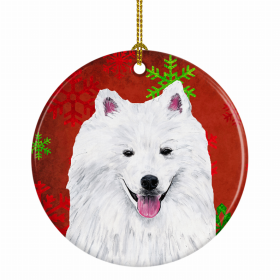 American Eskimo Christmas Snowflakes Ornament