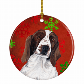 Welsh Springer Spaniel #2 Christmas Snowflakes Ornament