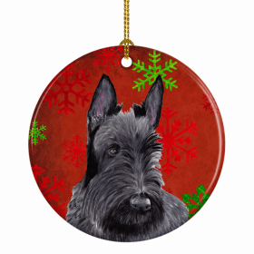 Scottish Terrier Christmas Snowflakes Ornament