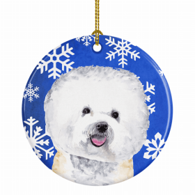 Bichon Frise Winter Snowflakes Ornament