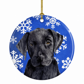 Labrador Retriever #2 Winter Snowflakes Ornament