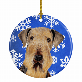 Airedale Terrier #2 Winter Snowflakes Ornament