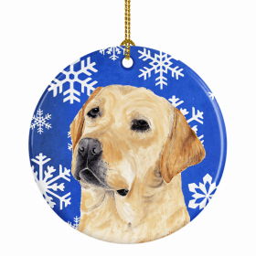 Labrador Retriever #3 Style # 1 Winter Snowflakes Ornament