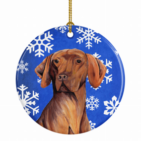 Vizsla #2 Winter Snowflakes Ornament