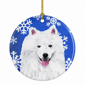 American Eskimo Winter Snowflakes Ornament