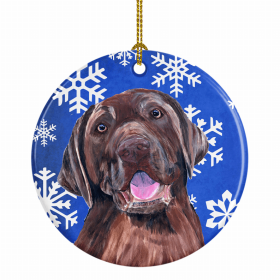 Labrador Retriever #3 Style # 2 Winter Snowflakes Ornament