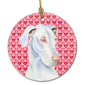 Great Dane #2 Valentine's Day Ceramic Ornament