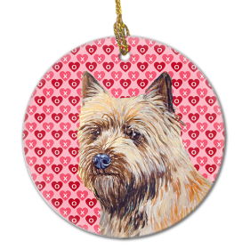 Cairn Terrier Valentine's Day Ceramic Ornament