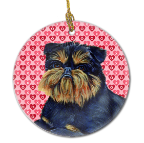 Brussels Griffon #2 Valentine's Day Ceramic Ornament