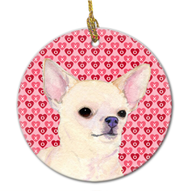 Chihuahua Valentine's Day Ceramic Ornament