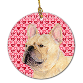 French Bulldog #4 Valentine's Day Ceramic Ornament