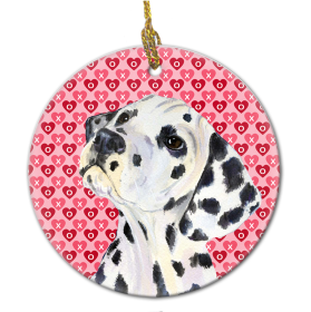 Dalmatian #2 Valentine's Day Ceramic Ornament