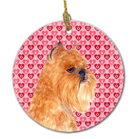 Brussels Griffon #5 Valentine's Day Ceramic Ornament