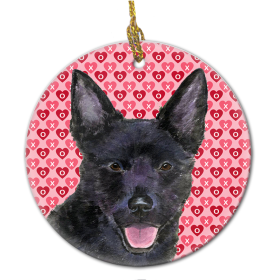 Australian Kelpie Valentine's Day Ceramic Ornament