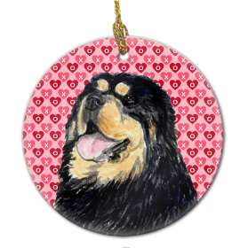 Mastiff #2 Valentine's Day Ceramic Ornament