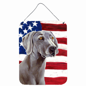 Weimaraner USA American Flag Wall or Door Hanging Prints