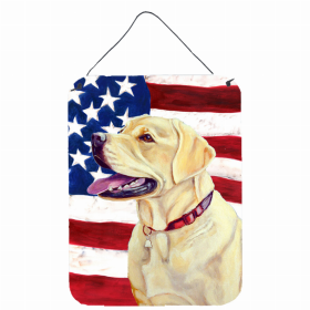 Labrador Retriever USA American Flag Wall or Door Hanging Prints