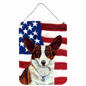 Corgi #3 USA American Flag Wall or Door Hanging Prints