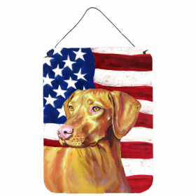 Vizsla USA American Flag Wall or Door Hanging Prints