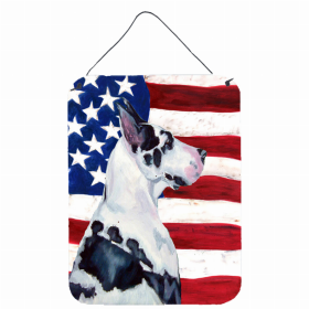 Great Dane #4 USA American Flag Wall or Door Hanging Prints