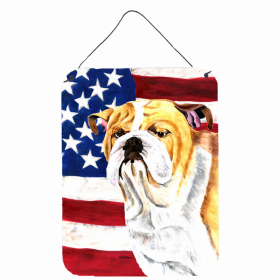 Bulldog USA American Flag Wall or Door Hanging Prints