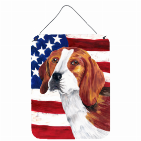 Beagle USA American Flag Wall or Door Hanging Prints