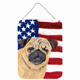 Pug #2 USA American Flag Wall or Door Hanging Prints