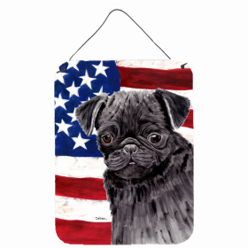 Pug #3 USA American Flag Wall or Door Hanging Prints