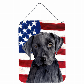 Labrador Retriever #2 USA American Flag Wall or Door Hanging Prints