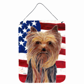 Yorkie USA American Flag Wall or Door Hanging Prints