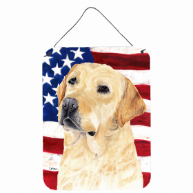 Labrador Retriever #3 USA American Flag Wall or Door Hanging Prints