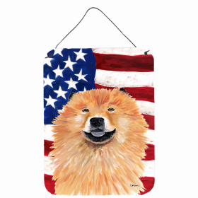 Chow Chow USA American Flag Wall or Door Hanging Prints