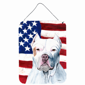 Pit Bull USA American Flag Wall or Door Hanging Prints