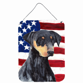 Doberman USA American Flag Wall or Door Hanging Prints