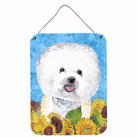 Bichon Frise 1 Summer Flowers Design Wall or Door Hanging Prints