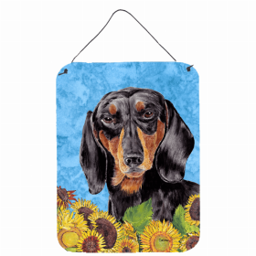 Dachshund 1 Summer Flowers Design Wall or Door Hanging Prints