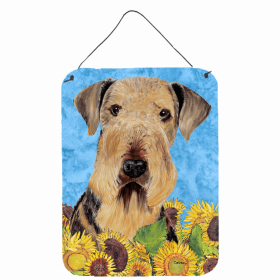 Airedale Summer Flowers Design Wall or Door Hanging Prints