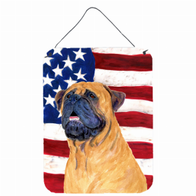 Bullmastiff #2 USA American Flag Wall or Door Hanging Prints