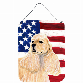 Cocker Spaniel #4 USA American Flag Wall or Door Hanging Prints