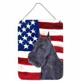 Schnauzer #4 USA American Flag Wall or Door Hanging Prints