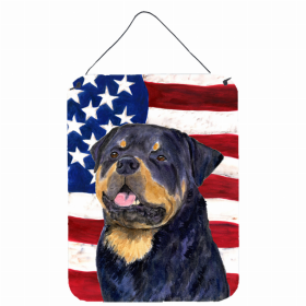 Rottweiler USA American Flag Wall or Door Hanging Prints