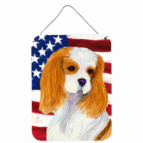 Cavalier Spaniel #3 USA American Flag Wall or Door Hanging Prints