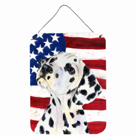 Dalmatian USA American Flag Wall or Door Hanging Prints